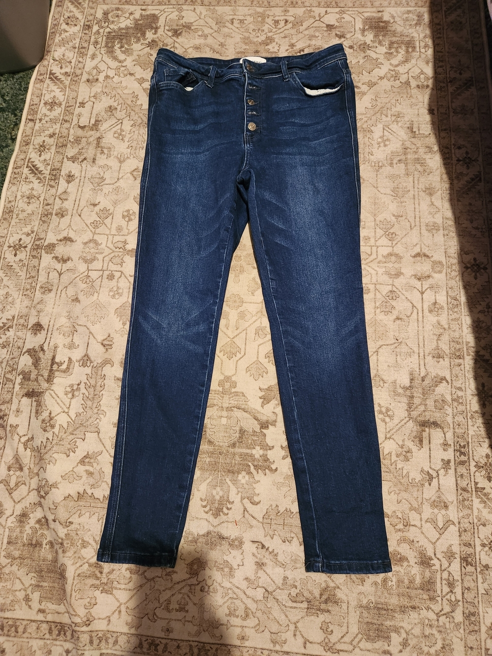 Slim High-Rise Women's Skinny Jeans in Dark Blue